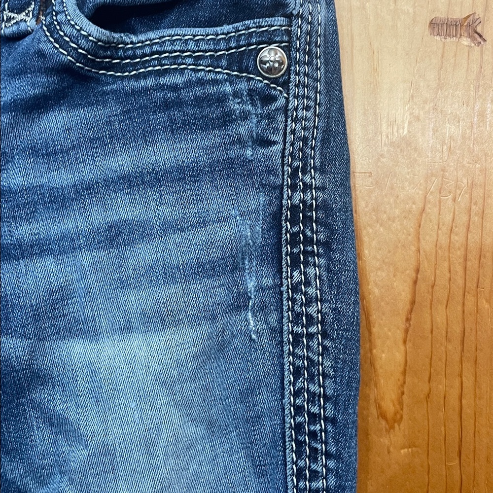 Rock Revival Women's Dark Blue Jeans Maggie boot size 25 - Picture 4 of 16